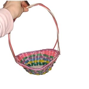 Colorful Plastic Vintage Easter Basket
